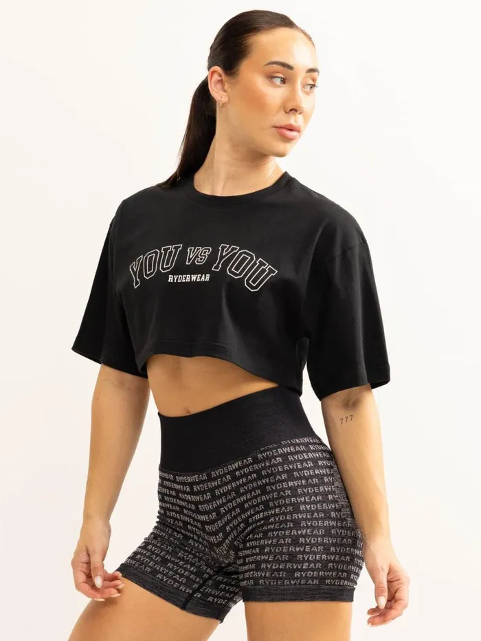 TShirts Womens Ryderwear You Vs You TShirt Black