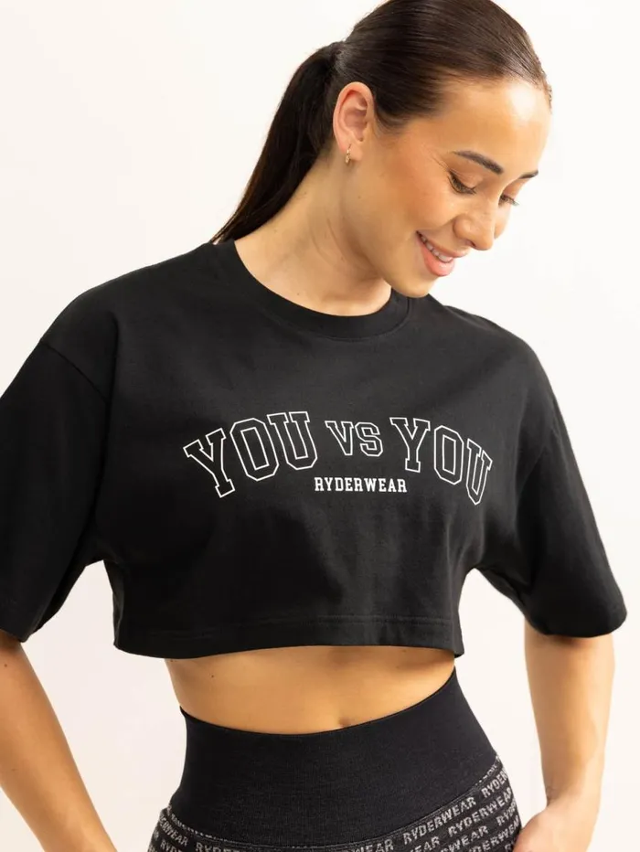 TShirts Womens Ryderwear You Vs You TShirt Black