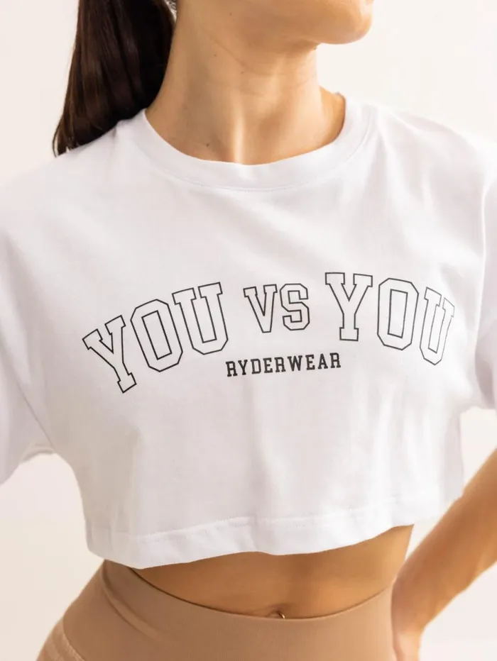 TShirts Womens Ryderwear You Vs You TShirt White
