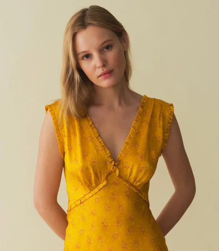TAHLIA DRESS Goldenrod Hillside Heather Shop DEN Dresses