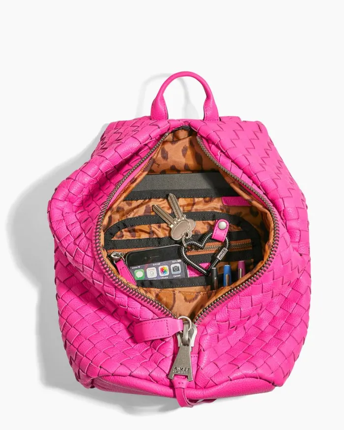 Tamitha Backpack Hot Pink Woven Women Aimee Kestenberg Backpacks
