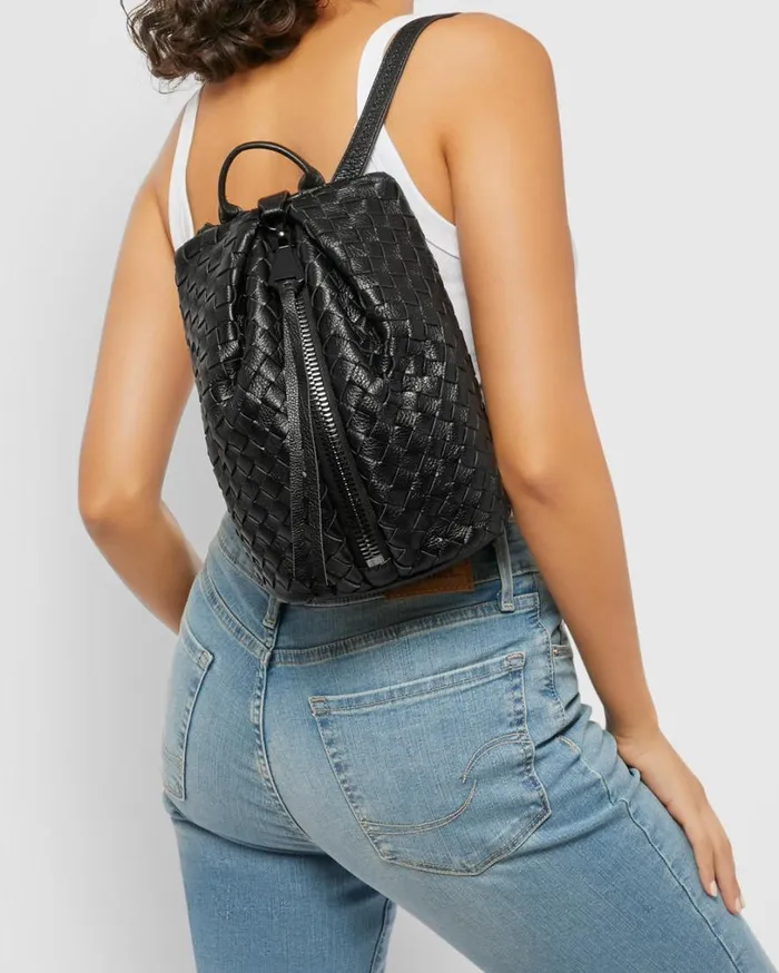 Tamitha Mini Backpack Black Woven Women Aimee Kestenberg Backpacks