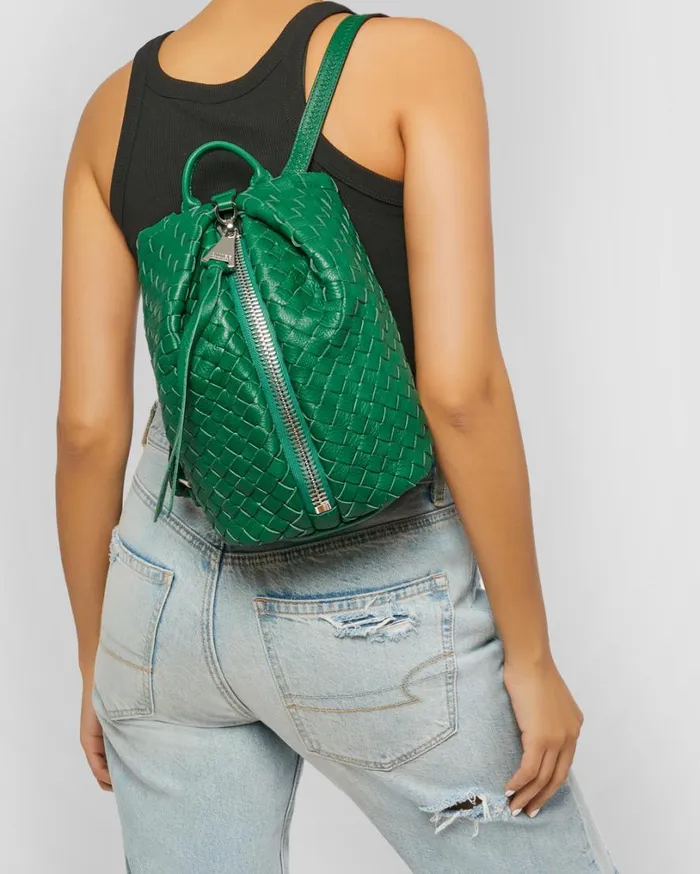 Tamitha Mini Backpack Kelly Green Woven Women Aimee Kestenberg Backpacks