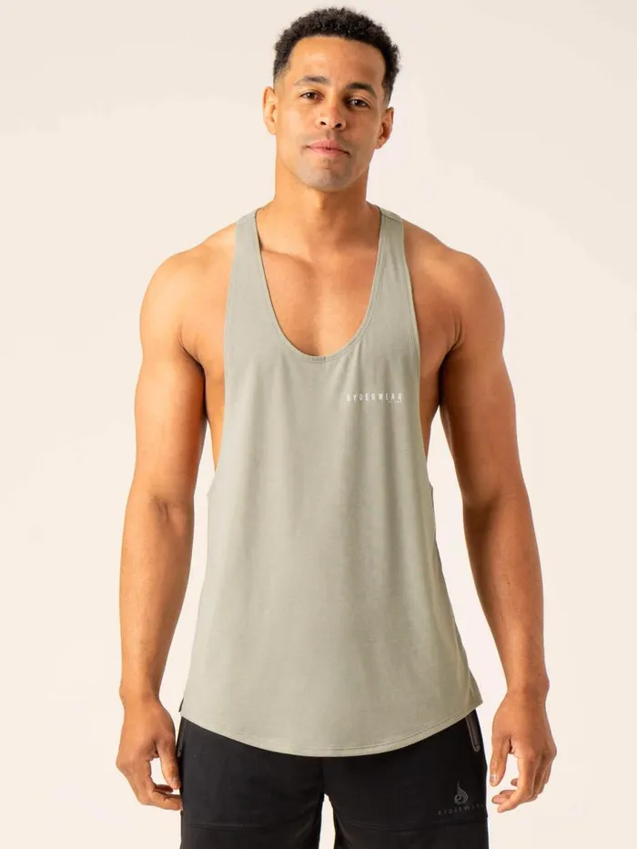 Tanks Mens Ryderwear Advance Stringer TBack Sage