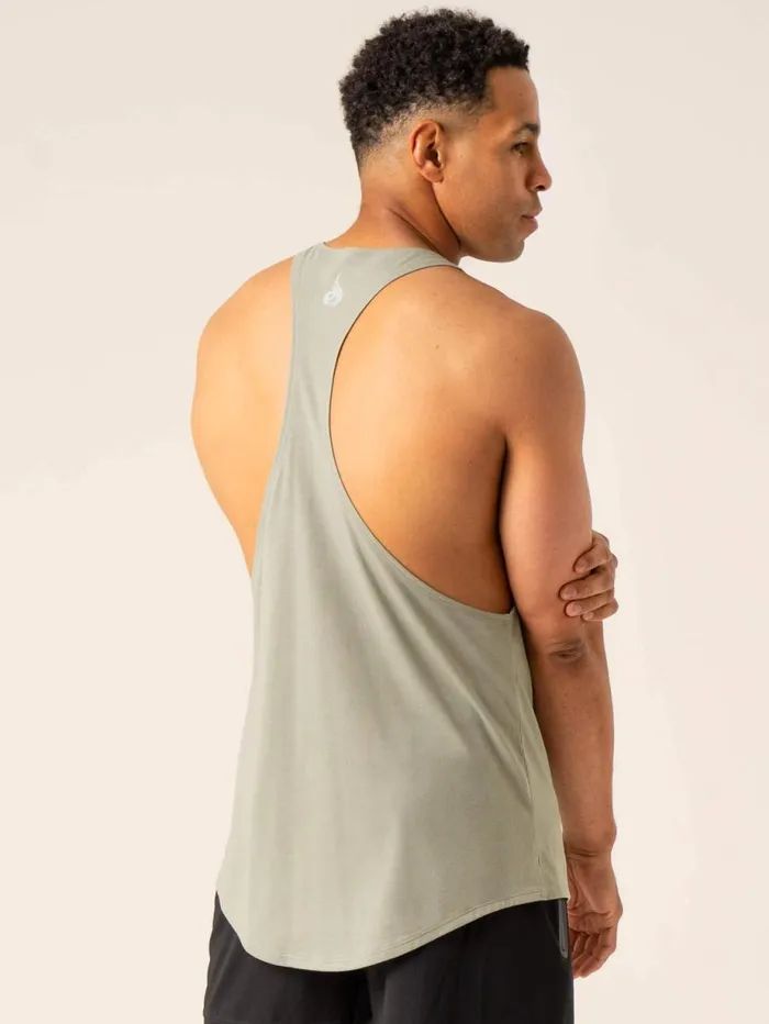Tanks Mens Ryderwear Advance Stringer TBack Sage