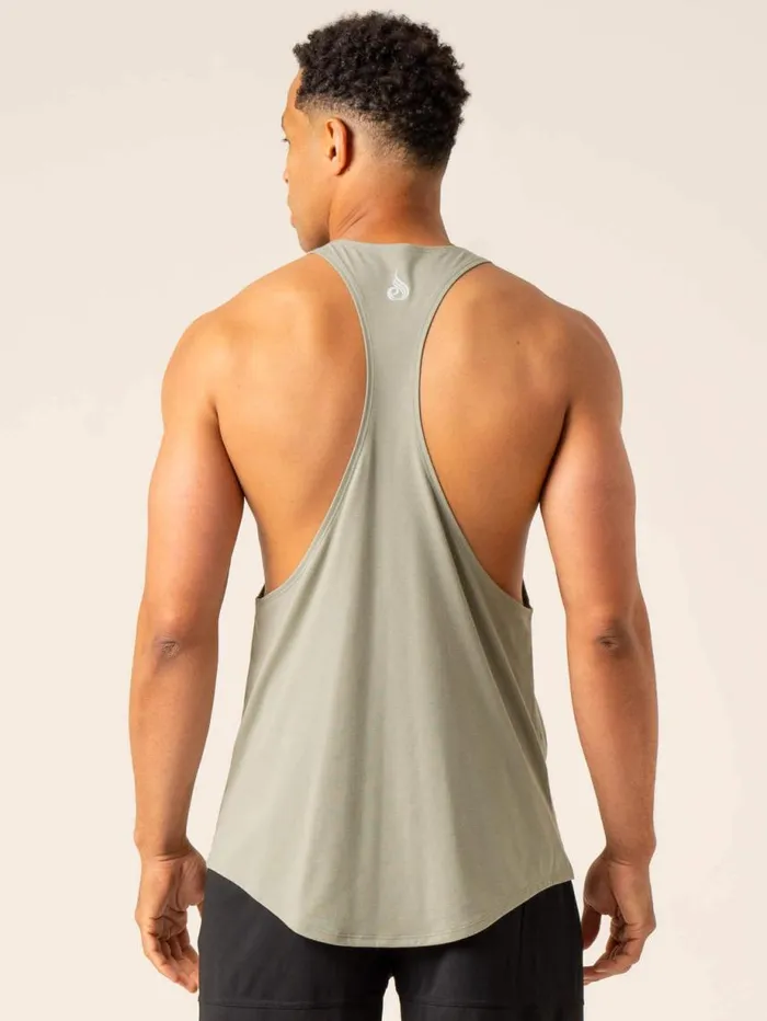 Tanks Mens Ryderwear Advance Stringer TBack Sage