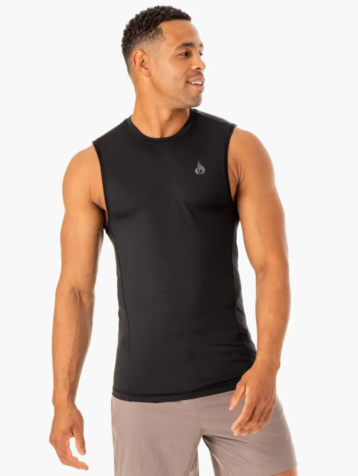 Tanks Mens Ryderwear Division Base Layer Tank Black