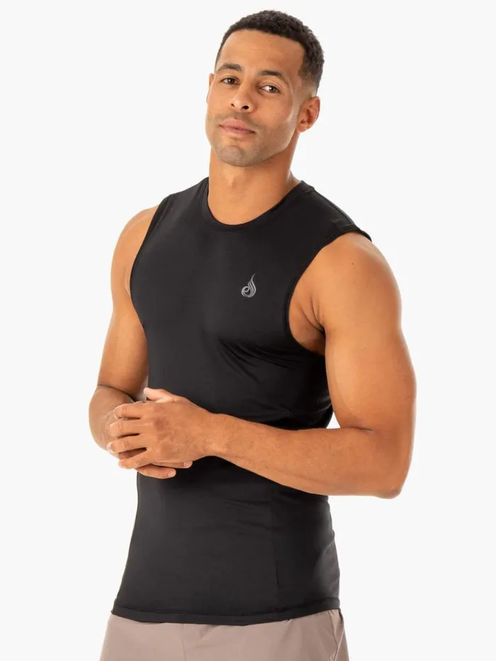 Tanks Mens Ryderwear Division Base Layer Tank Black