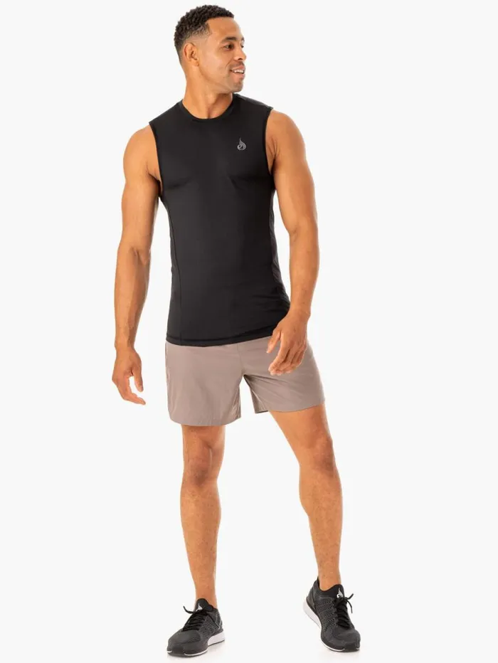 Tanks Mens Ryderwear Division Base Layer Tank Black