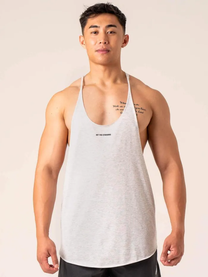 Tanks Mens Ryderwear Emerge Arnie TBack Snow Grey Marl