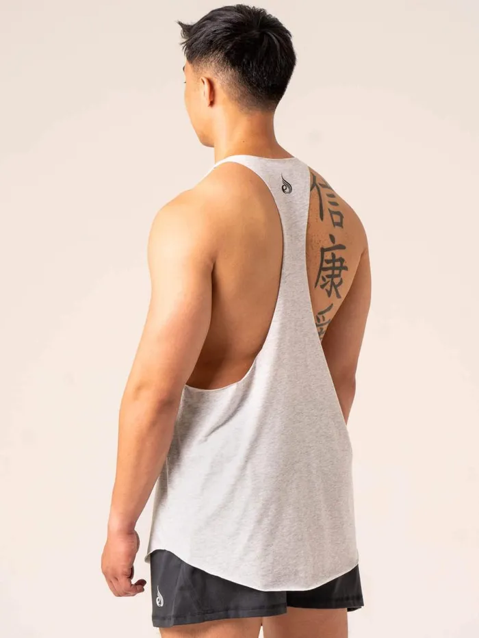Tanks Mens Ryderwear Emerge Arnie TBack Snow Grey Marl