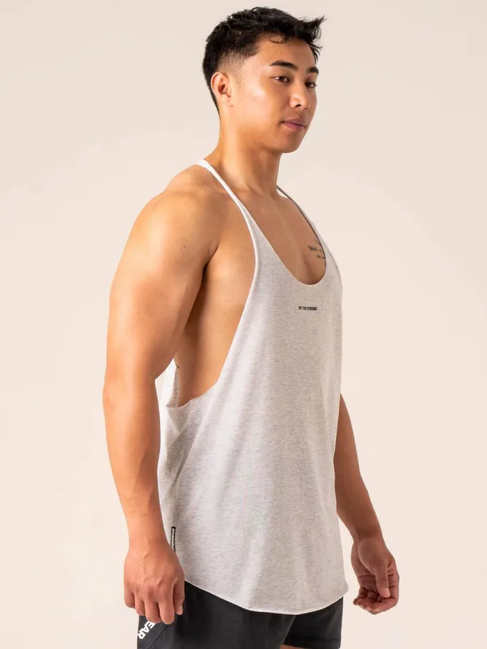 Tanks Mens Ryderwear Emerge Arnie TBack Snow Grey Marl