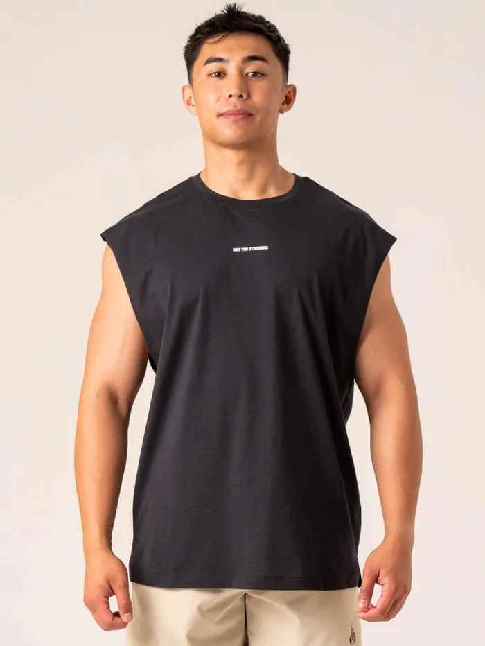 Tanks Mens Ryderwear Emerge Muscle Tank Faded Black