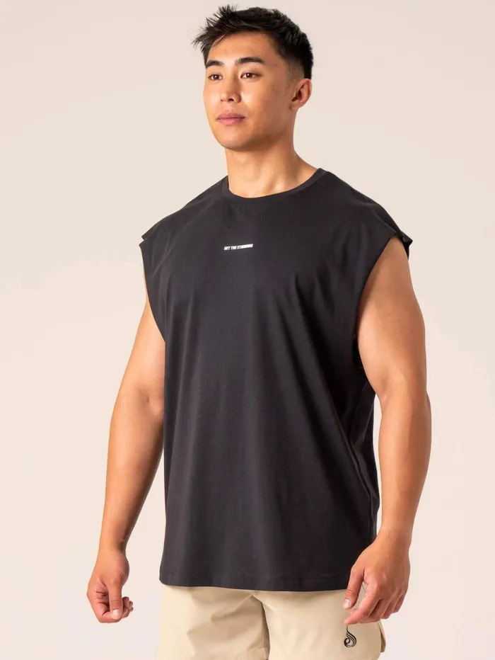 Tanks Mens Ryderwear Emerge Muscle Tank Faded Black