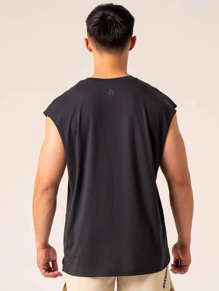 Tanks Mens Ryderwear Emerge Muscle Tank Faded Black