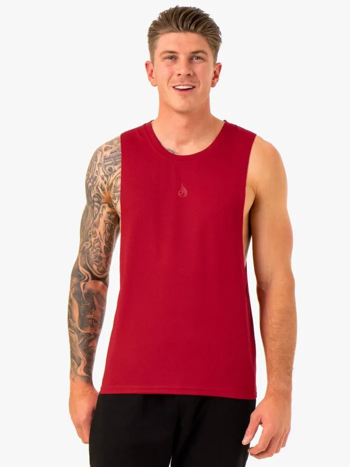 Tanks Mens Ryderwear Enhance Baller Tank Burgundy