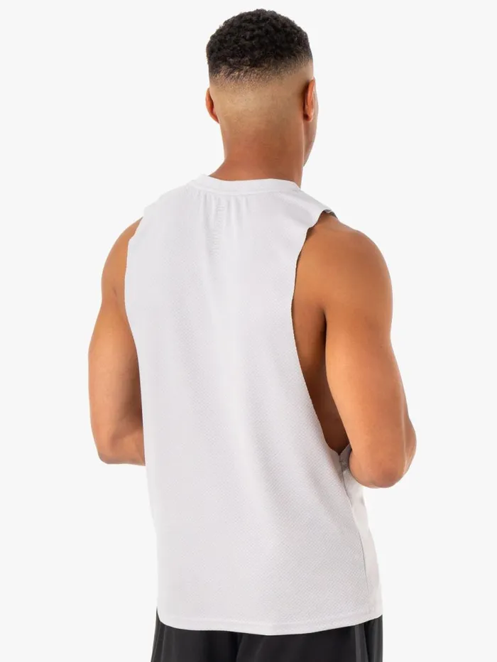 Tanks Mens Ryderwear Enhance Baller Tank Snow Grey