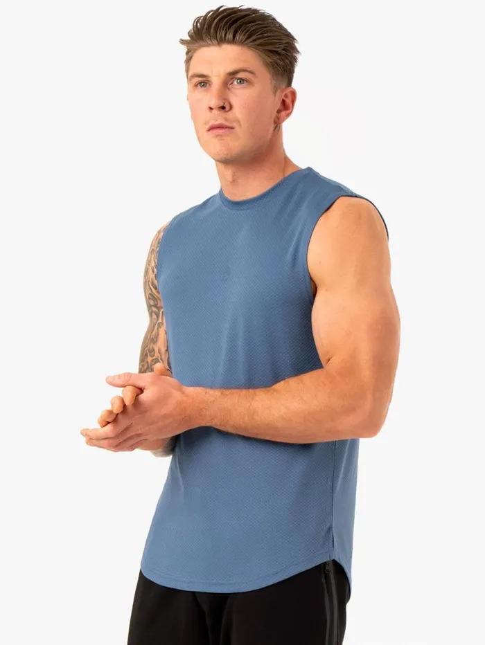 Tanks Mens Ryderwear Enhance Muscle Tank Blue