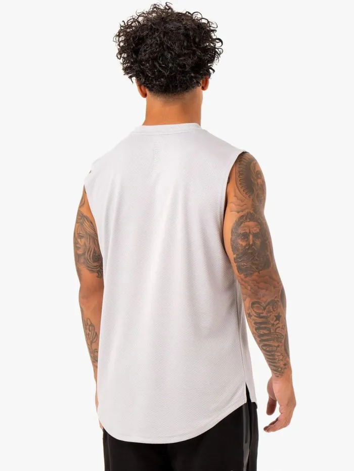 Tanks Mens Ryderwear Enhance Muscle Tank Snow Grey