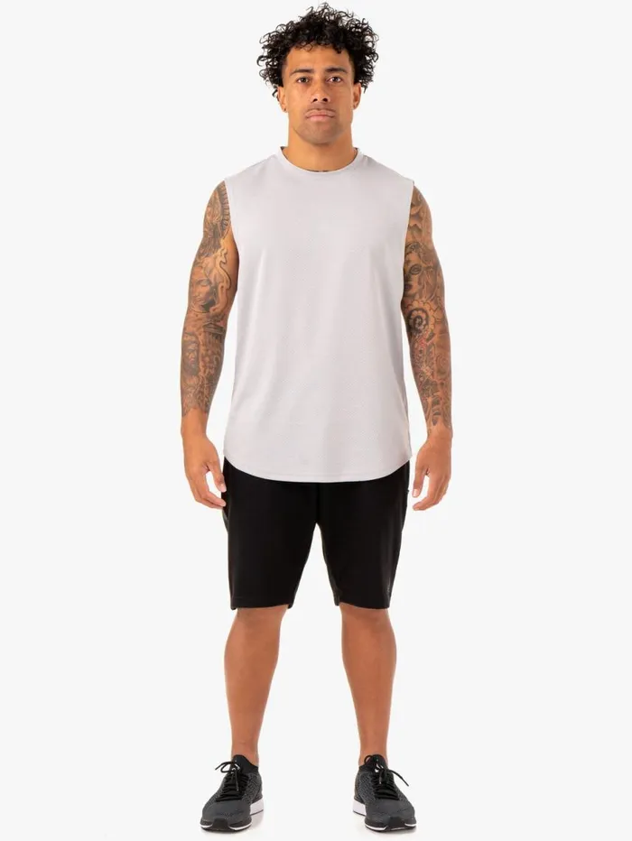 Tanks Mens Ryderwear Enhance Muscle Tank Snow Grey
