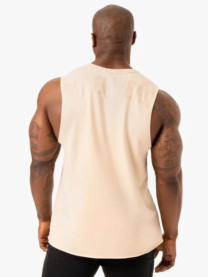 Tanks Mens Ryderwear Force Fleece Tank Sand