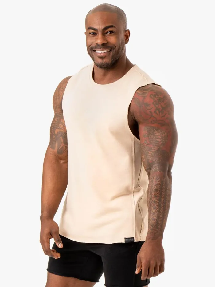Tanks Mens Ryderwear Force Fleece Tank Sand