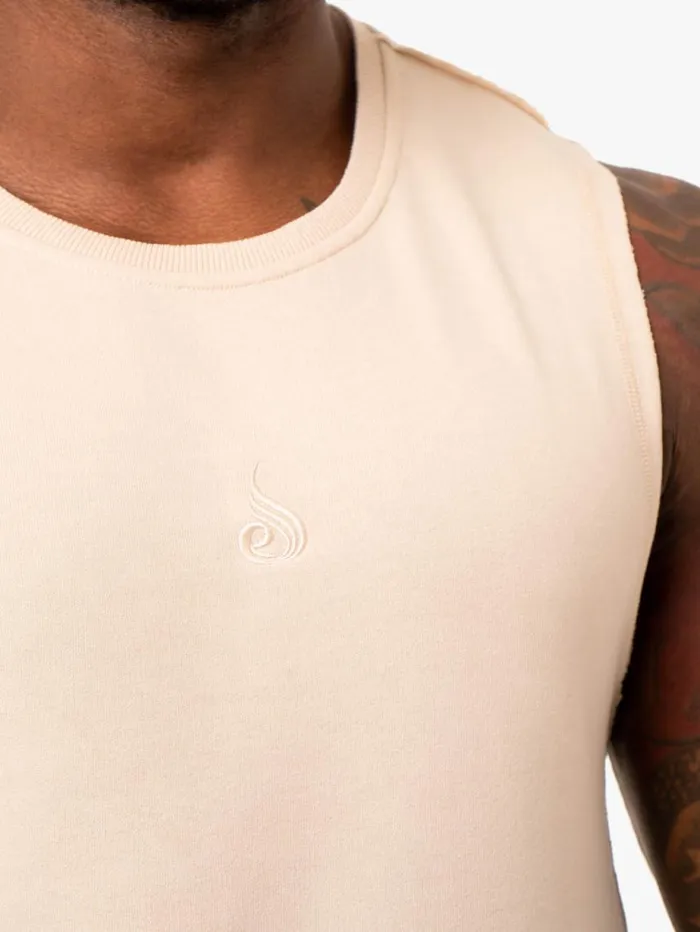 Tanks Mens Ryderwear Force Fleece Tank Sand