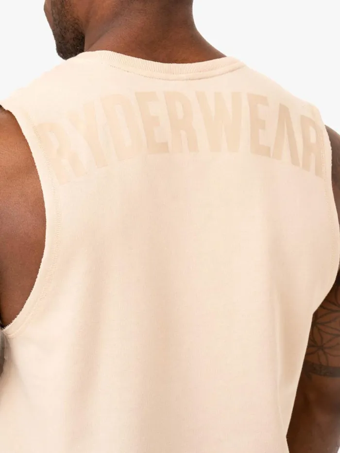 Tanks Mens Ryderwear Force Fleece Tank Sand