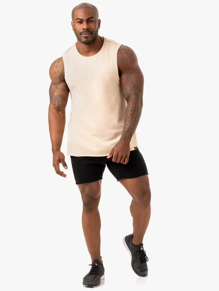 Tanks Mens Ryderwear Force Fleece Tank Sand