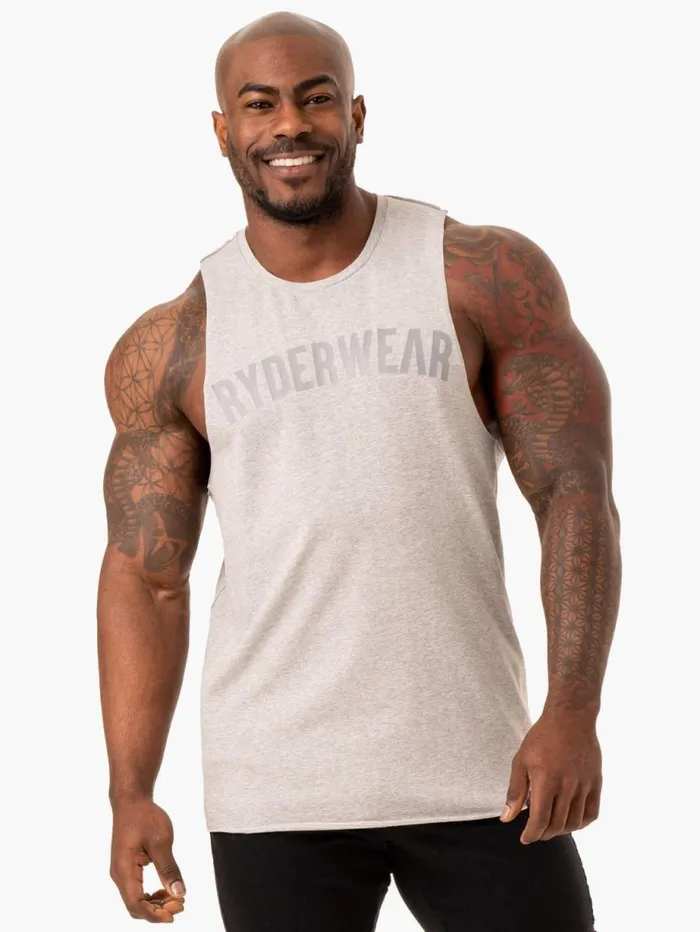 Tanks Mens Ryderwear Force Tank Grey Marl