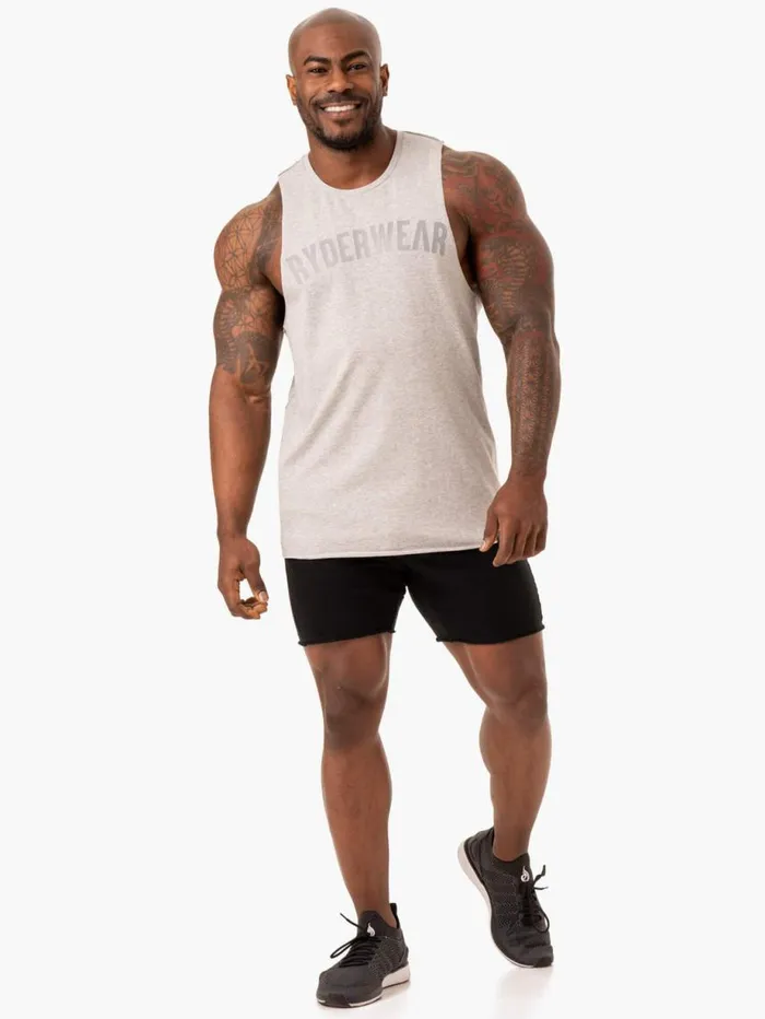 Tanks Mens Ryderwear Force Tank Grey Marl