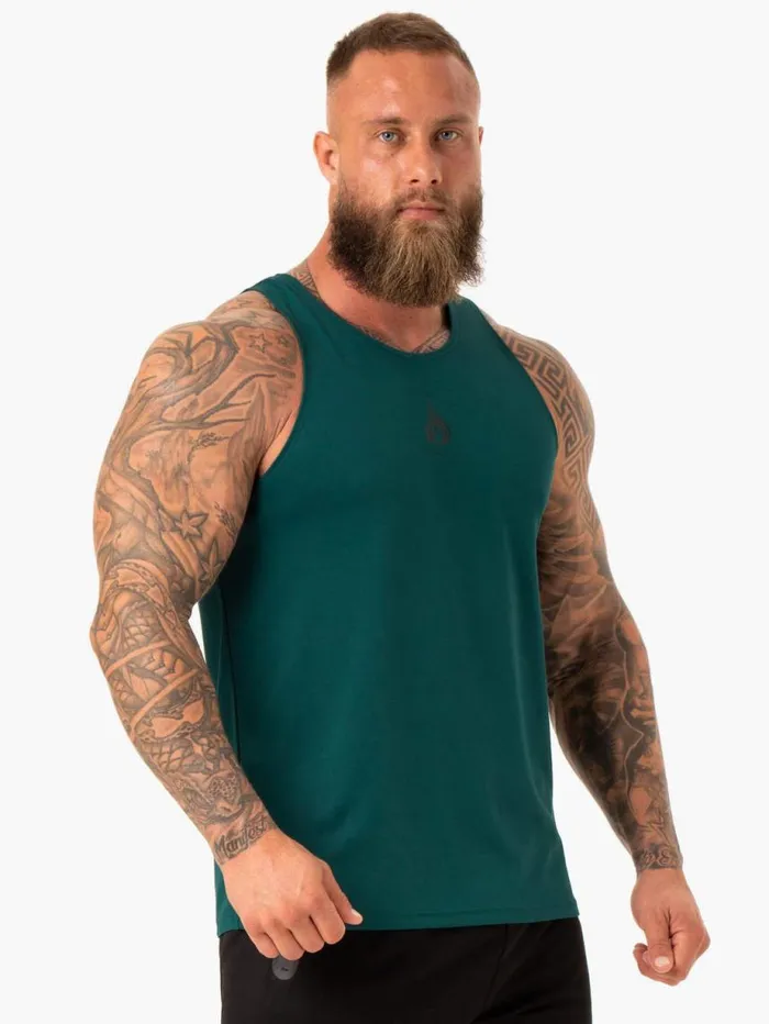 Tanks Mens Ryderwear Heighten Mesh Regular Tank Emerald