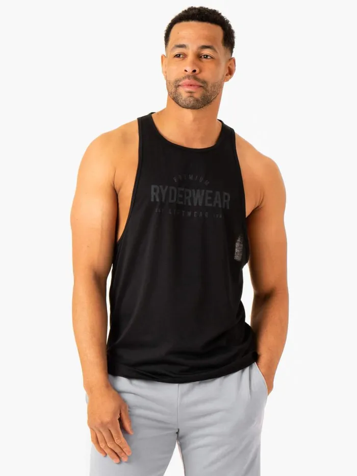 Tanks Mens Ryderwear Heritage Baller Tank Black