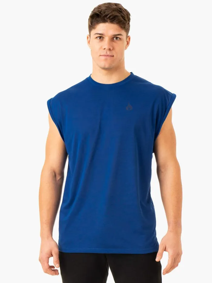 Tanks Mens Ryderwear Heritage Wide Cut Tank Cobalt Blue
