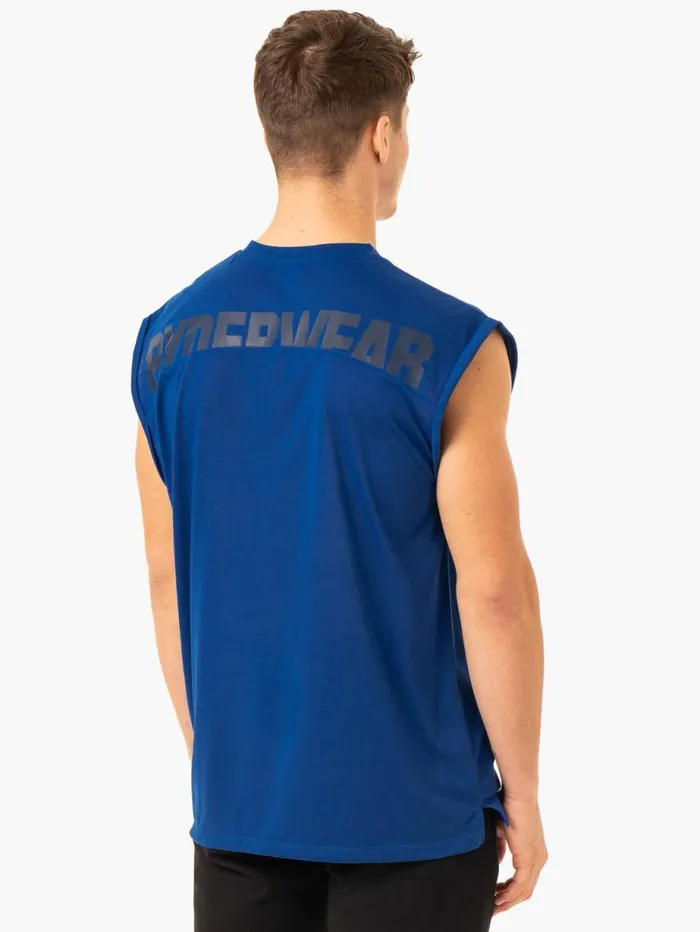 Tanks Mens Ryderwear Heritage Wide Cut Tank Cobalt Blue