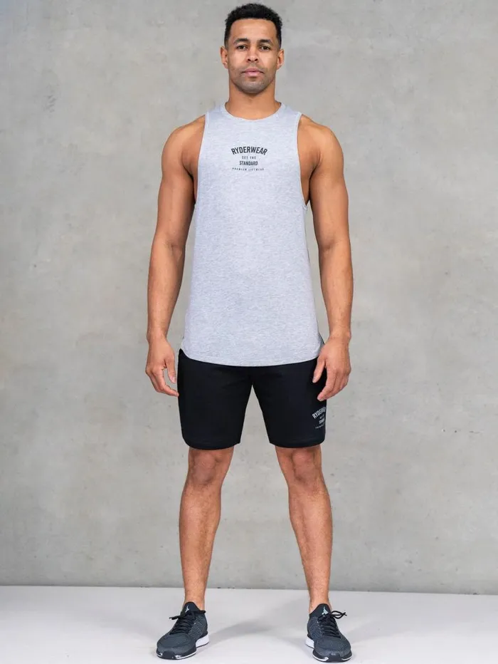 Tanks Mens Ryderwear Legacy Drop Armhole Tank Grey Marl