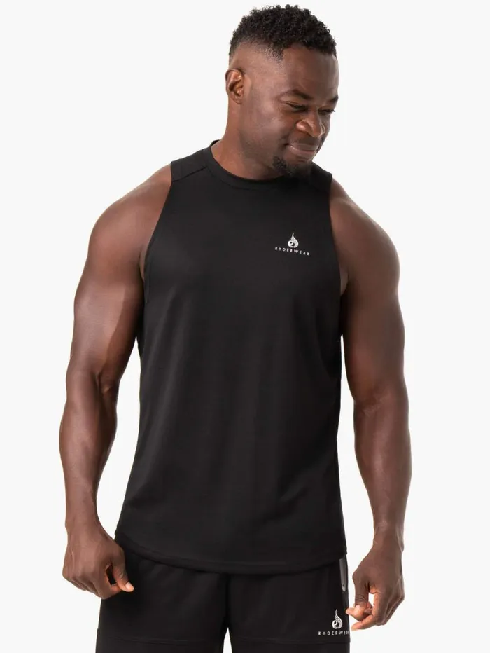 Tanks Mens Ryderwear Lift Mesh Tank Black