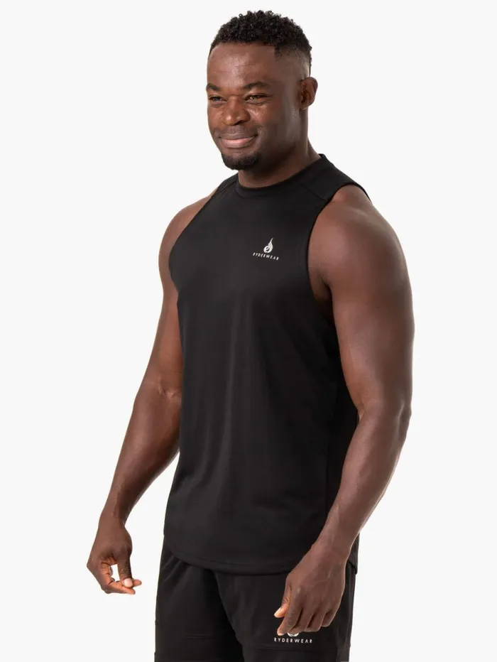 Tanks Mens Ryderwear Lift Mesh Tank Black
