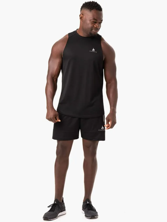 Tanks Mens Ryderwear Lift Mesh Tank Black