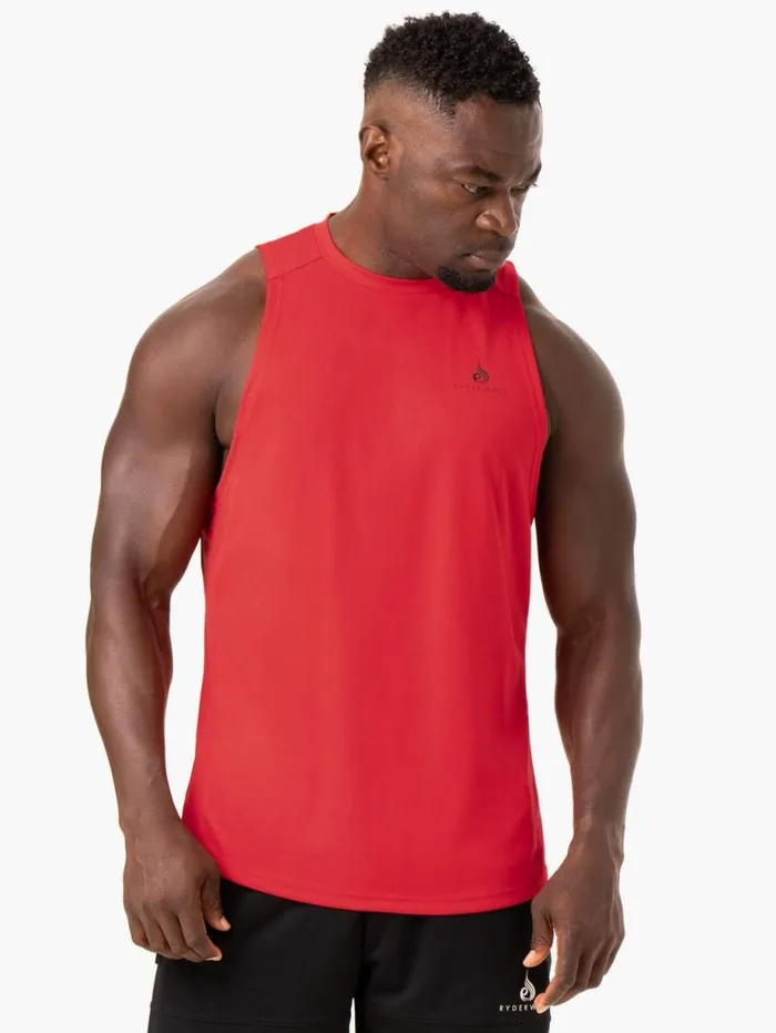 Tanks Mens Ryderwear Lift Mesh Tank Red