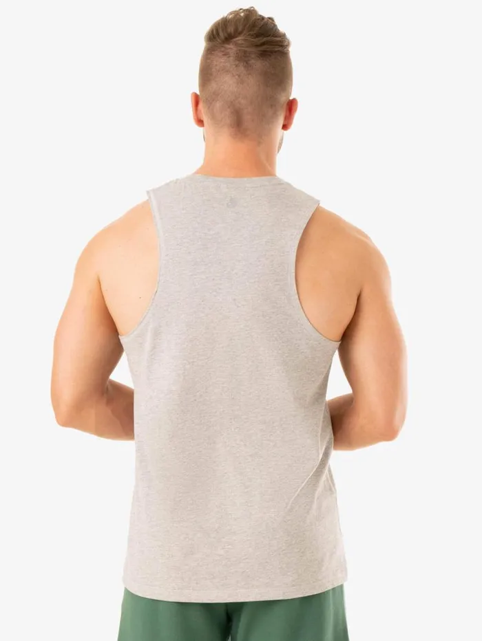 Tanks Mens Ryderwear Limitless Baller Tank Grey Marl