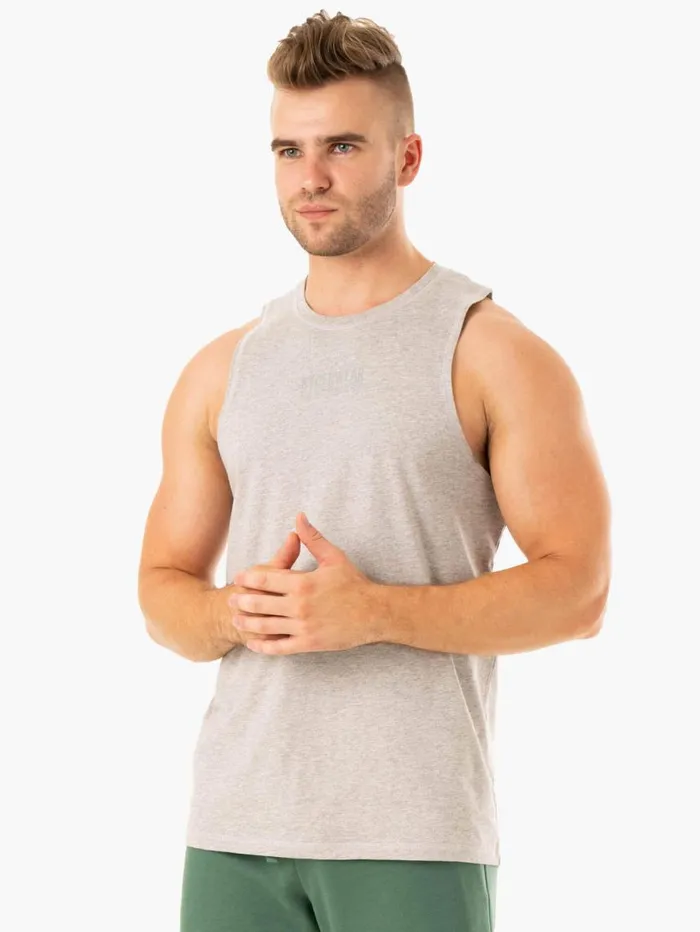 Tanks Mens Ryderwear Limitless Baller Tank Grey Marl