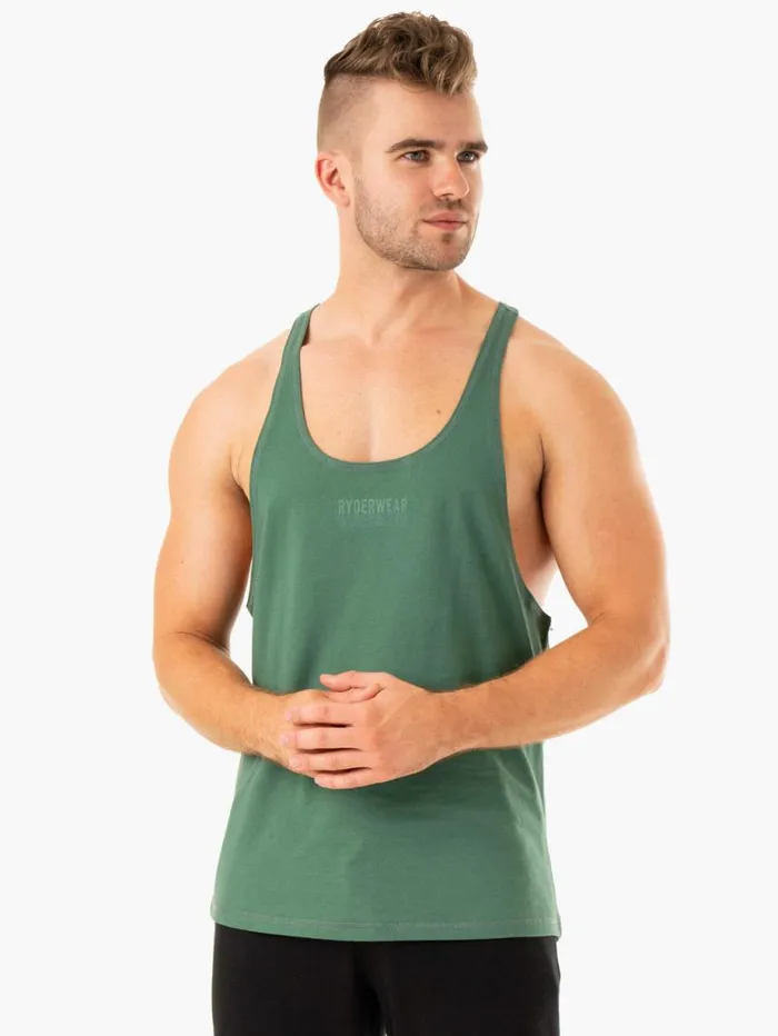 Tanks Mens Ryderwear Limitless Stringer TBack Forest Green