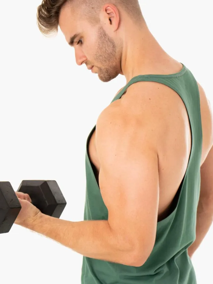 Tanks Mens Ryderwear Limitless Stringer TBack Forest Green