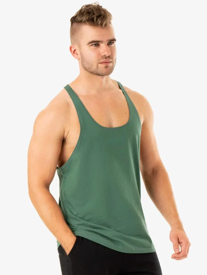 Tanks Mens Ryderwear Limitless Stringer TBack Forest Green