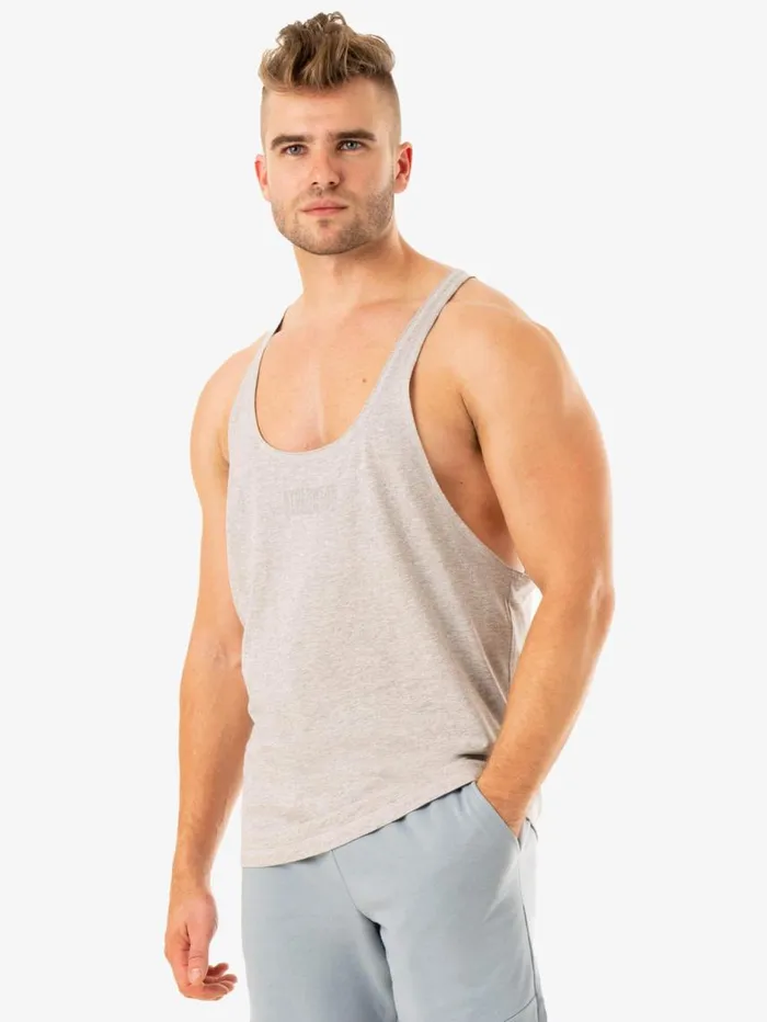 Tanks Mens Ryderwear Limitless Stringer TBack Grey Marl