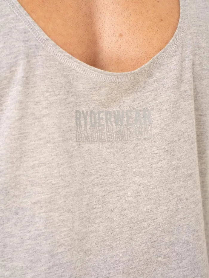 Tanks Mens Ryderwear Limitless Stringer TBack Grey Marl
