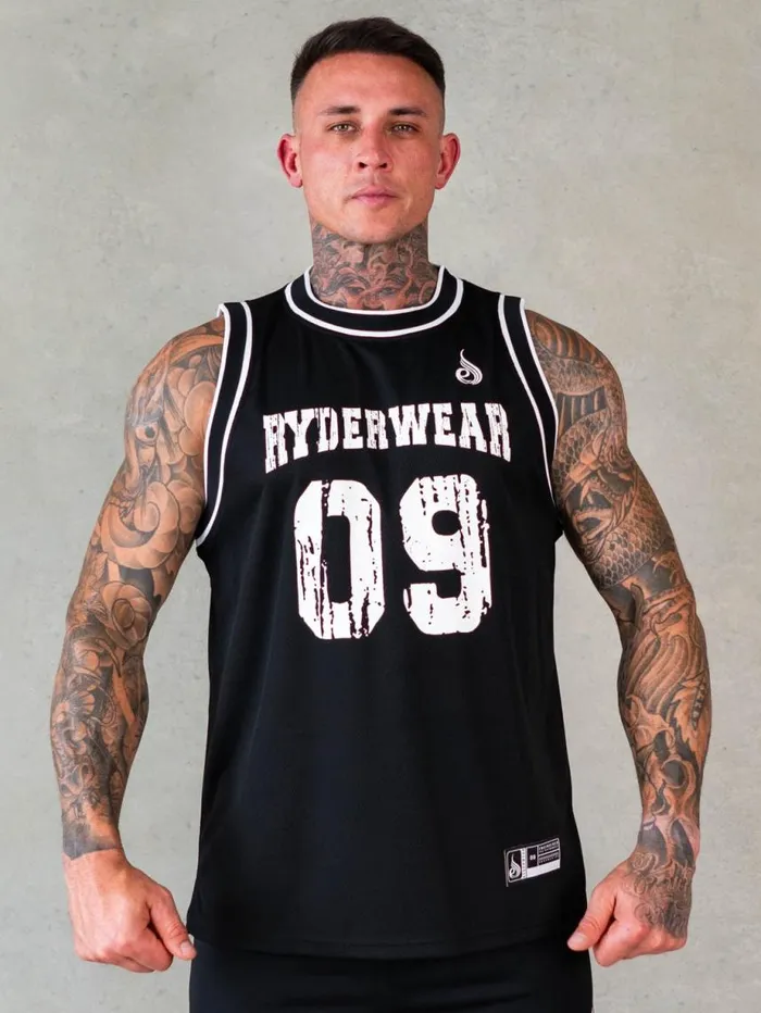 Tanks Mens Ryderwear Octane Mesh Jersey Black
