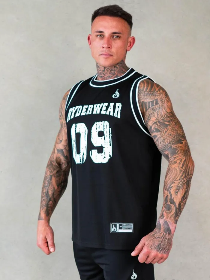 Tanks Mens Ryderwear Octane Mesh Jersey Black