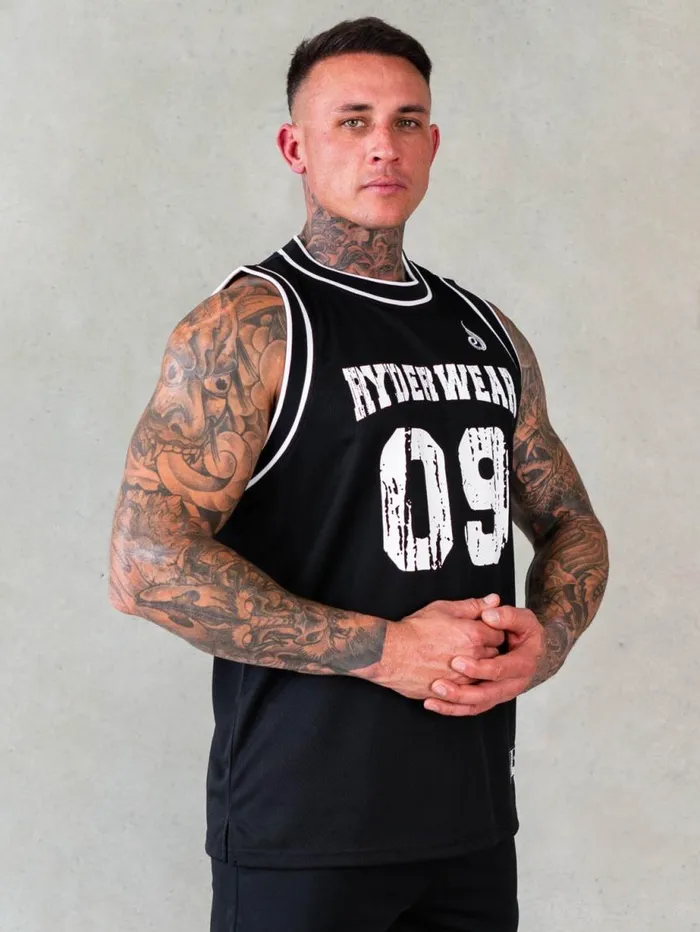 Tanks Mens Ryderwear Octane Mesh Jersey Black